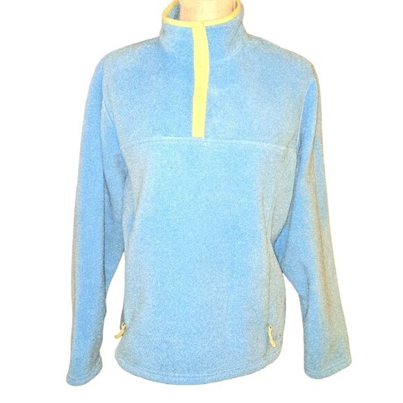 L.L. Bean blue and yellow fleece jacket size large‎ - Picture 1 of 8